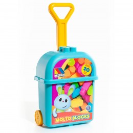 CARRITO AZUL CON 20 BLOQUES...