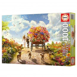 PUZZLE 1000 CARRO DE FLORES...