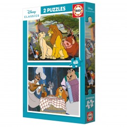 PUZZLE 2x48 DISNEY ANIMALS...