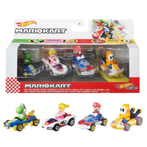 PACK 4 MARIO KART MINI CARS GWB38 HOT...