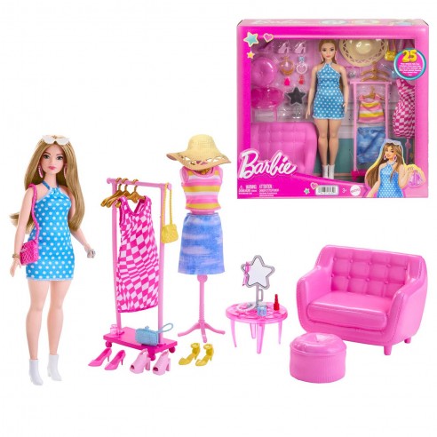 BARBIE STYLIST DOLL WITH CLOSET HPL78...