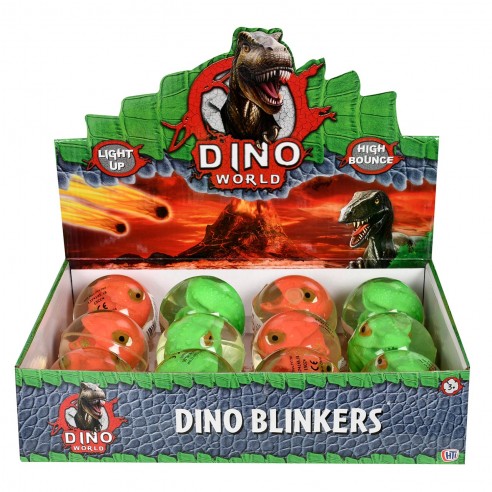 PELOTAS DINO CON LUCES EXP. 12 UDS