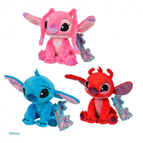 PELUCHE STD STITCH, ANGEL, LEROY 20...