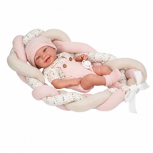 DOLL ELEGANCE 42CM ZOE PINK W/CUSHION...