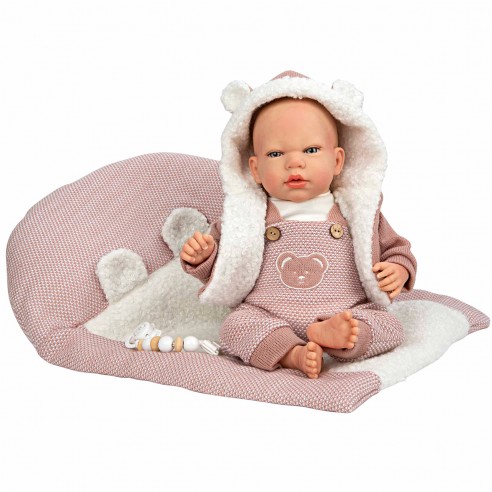 REBORN DOLL 40CM GADEA PINK W/BLANKET...