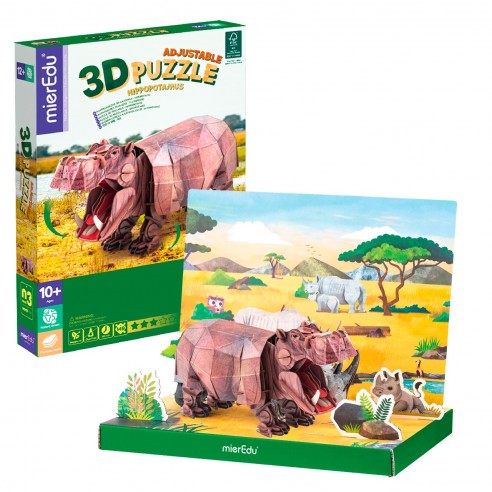 PUZZLE ECO 3D HIPOPÓTAMO ME4267 MIEREDU