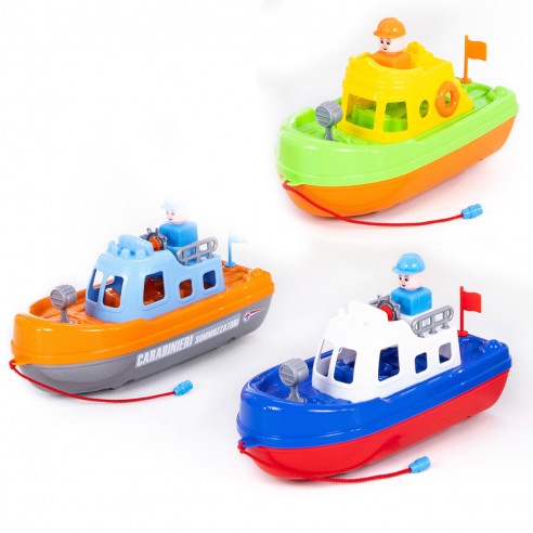 ASSORTED COLOR BOATS IN WADER DISPLAY...