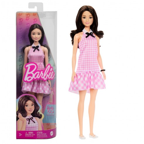 BARBIE FASHIONISTA DOLL PINK PLAID...