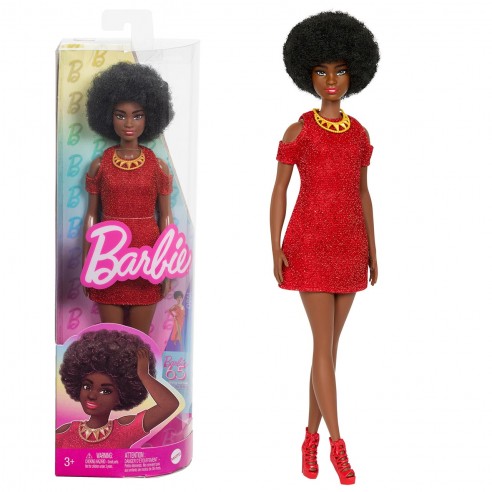 BARBIE FASHIONISTA BLACK DOLL RED...