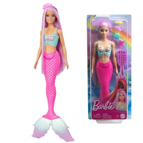 BARBIE DOLL MERMAID STIFF TAIL PINK...