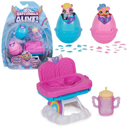 HATCHIMALS ALIVE SET HUNGRY HIGHCHAIR...