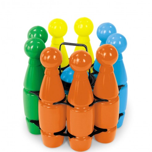 SET OF 9 BOWLING PINS + 2 BALLS 28551...