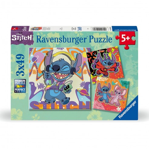 PUZZLE 3X49 PIECES DISNEY STITCH...