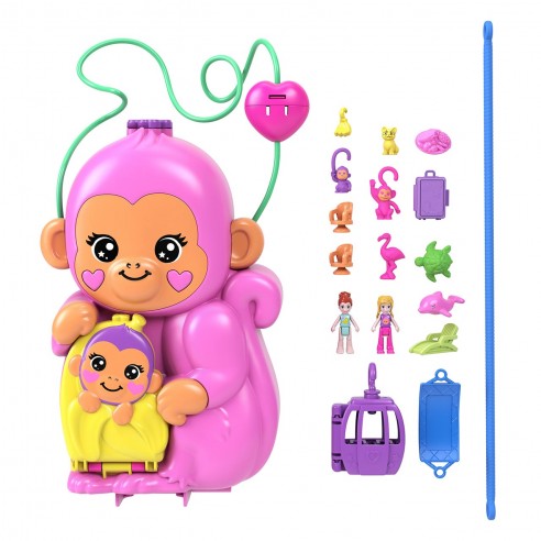 SET MAMA MONKEY AND BABY POLLY POCKET...