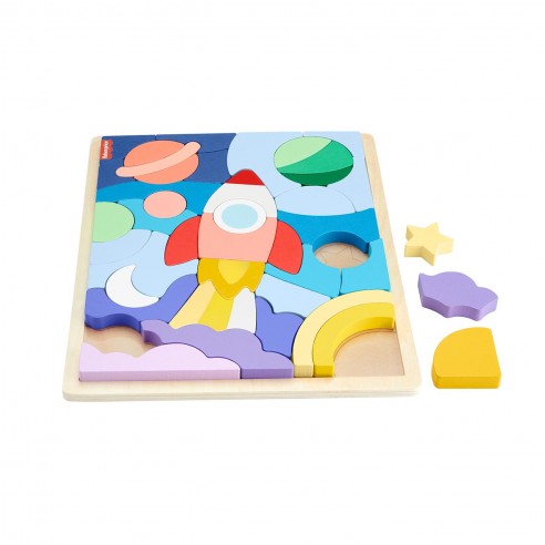 FISHER PRICE HXY42 WOODEN SPACE PUZZLE