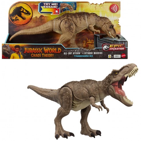 JURASSIC WORLD DINOSAURIO T-REX ATACA...