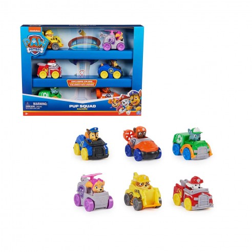 PAW PATROL PACK 6 VEHÍCULOS PUP SQUAD...