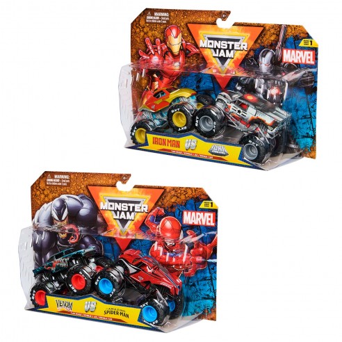 PACK 2 MONSTER JAM MARVEL 1:64...