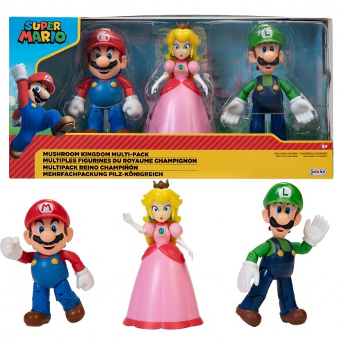 SUPER MARIO - PACK 3 FIGURAS 10 CM...