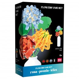 SET OF 3 FLOWERS IN VASE...