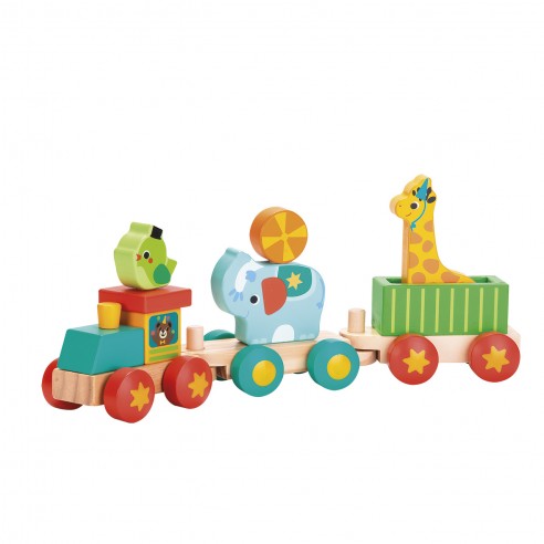 WOODEN ANIMAL TRAIN FSC TACHAN