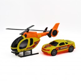 HELICOPTER + RESCUE CAR...