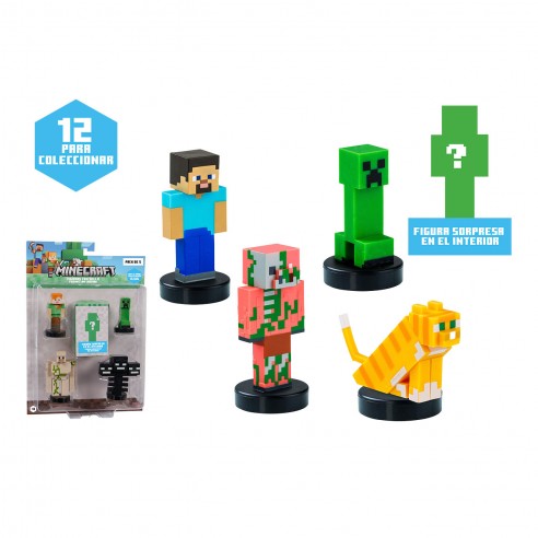 PACK 5 ASSORTED MINECRAFT FIGURES...