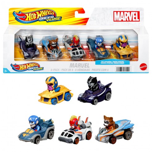 HOT WHEELS PACK 5 CARS MARVEL...