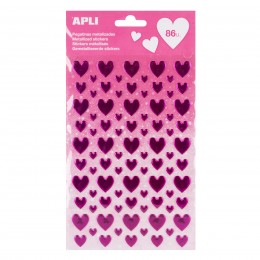 METALLIC PINK HEART STICKER...