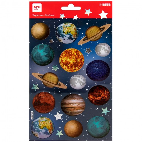 HOLOGRAPHIC DETAILS PLANETS STICKERS...