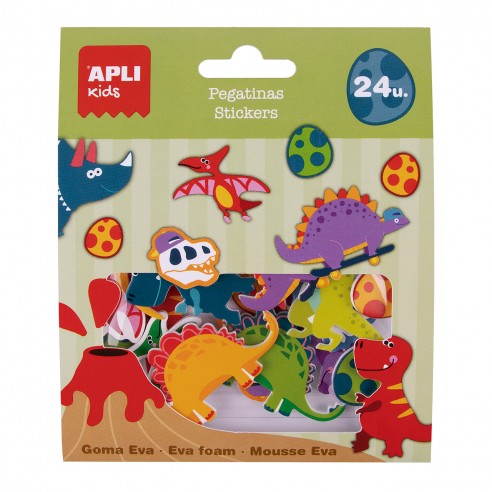 ADVENTURE DINOSAUR STICKERS APLI R.18878