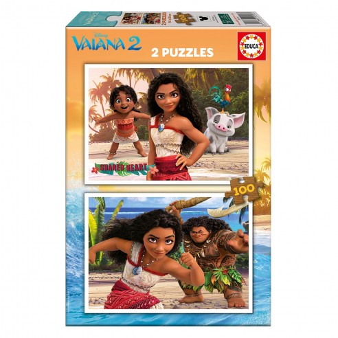 PUZZLE 2X100 PIECES VAIANA 2 20103 EDUCA