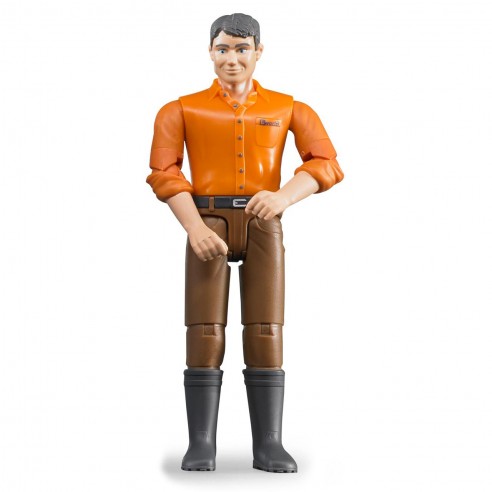 FIGURE MAN WITH BROWN PANTS 60007 BRUDER