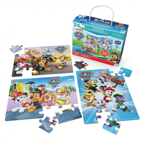 DOG PATROL 3D PUZZLE 3X24 PIECES...