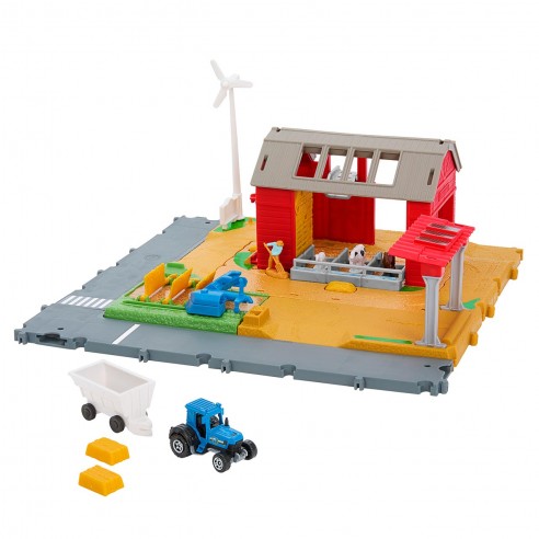 GRANJA CON COSECHAS MATCHBOX ACTION...