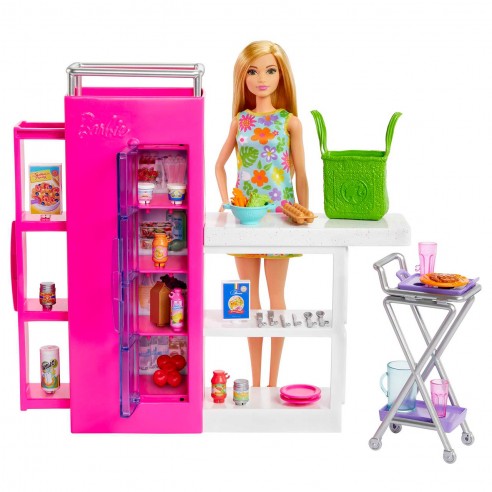 BARBIE DOLL WITH DREAM PANTRY HJV38...