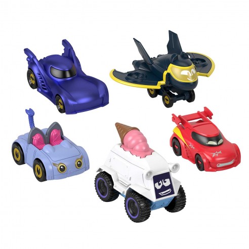 PACK 5 COCHES BATWHEELS HML20 FISHER...