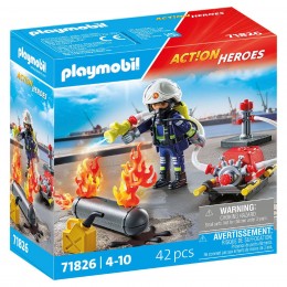 FIREFIGHTER WITH WATER PUMP...