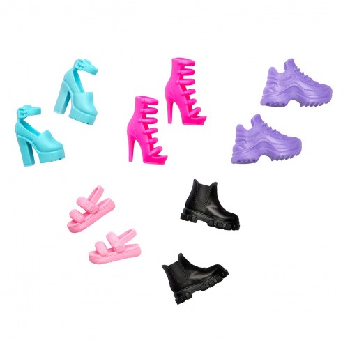 ASSORTMENT PACK 5 BARBIE SHOES HWV71...