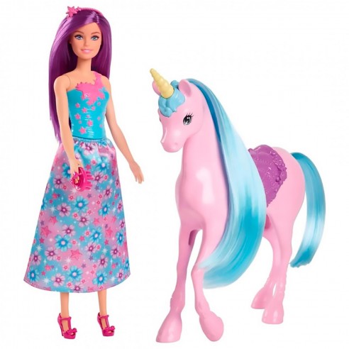 BARBIE AND HER UNICORN DOLL HYT62 MATTEL