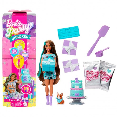 BARBIE PARTY REVEAL MUÑECA AZUL JFG72...