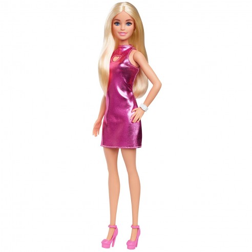 BARBIE FASHIONISTA DOLL PINK METALLIC...