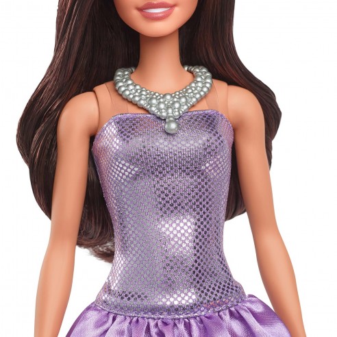 Barbie Fashionista doll with purple bubble dress Barbie Fashionista doll with purple bubble dress