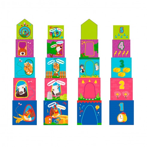 ZENON FARM STACKING HOUSES WITH...