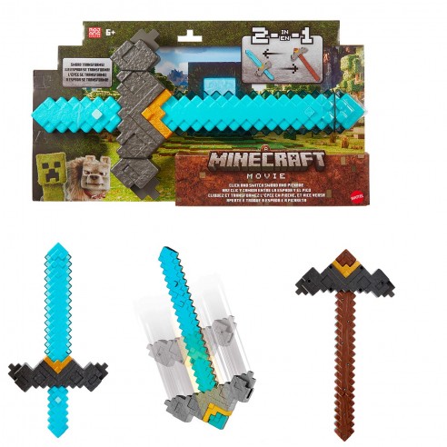 MINECRAFT 2 IN 1 PICKAXE SWORD...