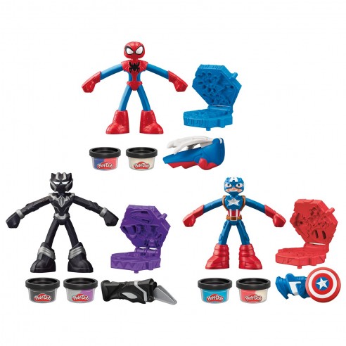 PLAY-DOH MARVEL ACTION FIGURES F9829...