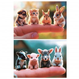 PUZZLES 2X20 BEBÉS ANIMALES... 2