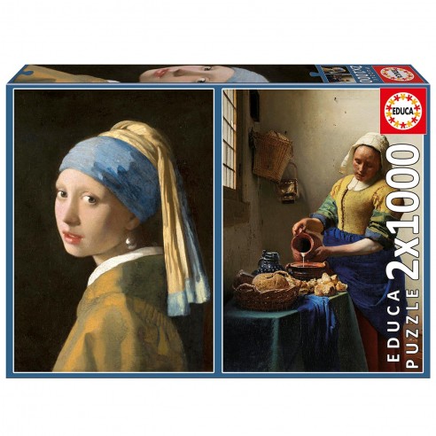 2x1000 PUZZLE: "Girl with a Pearl...