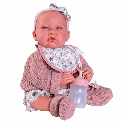 LUA NEWBORN DOLL WITH BEADS AND BIB...