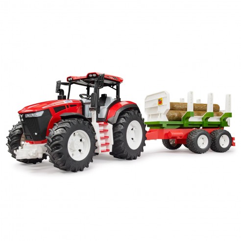 ROADMAX TRACTOR WITH TRAILER AND LOGS...